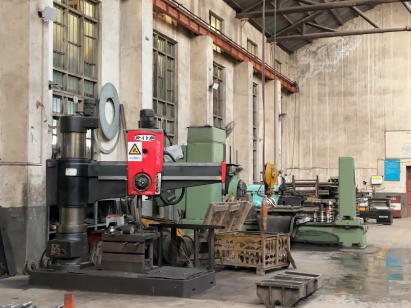 Machine tools inside the workshop.