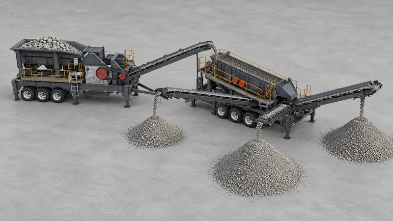 Conceptual mobile quarry crushing solution