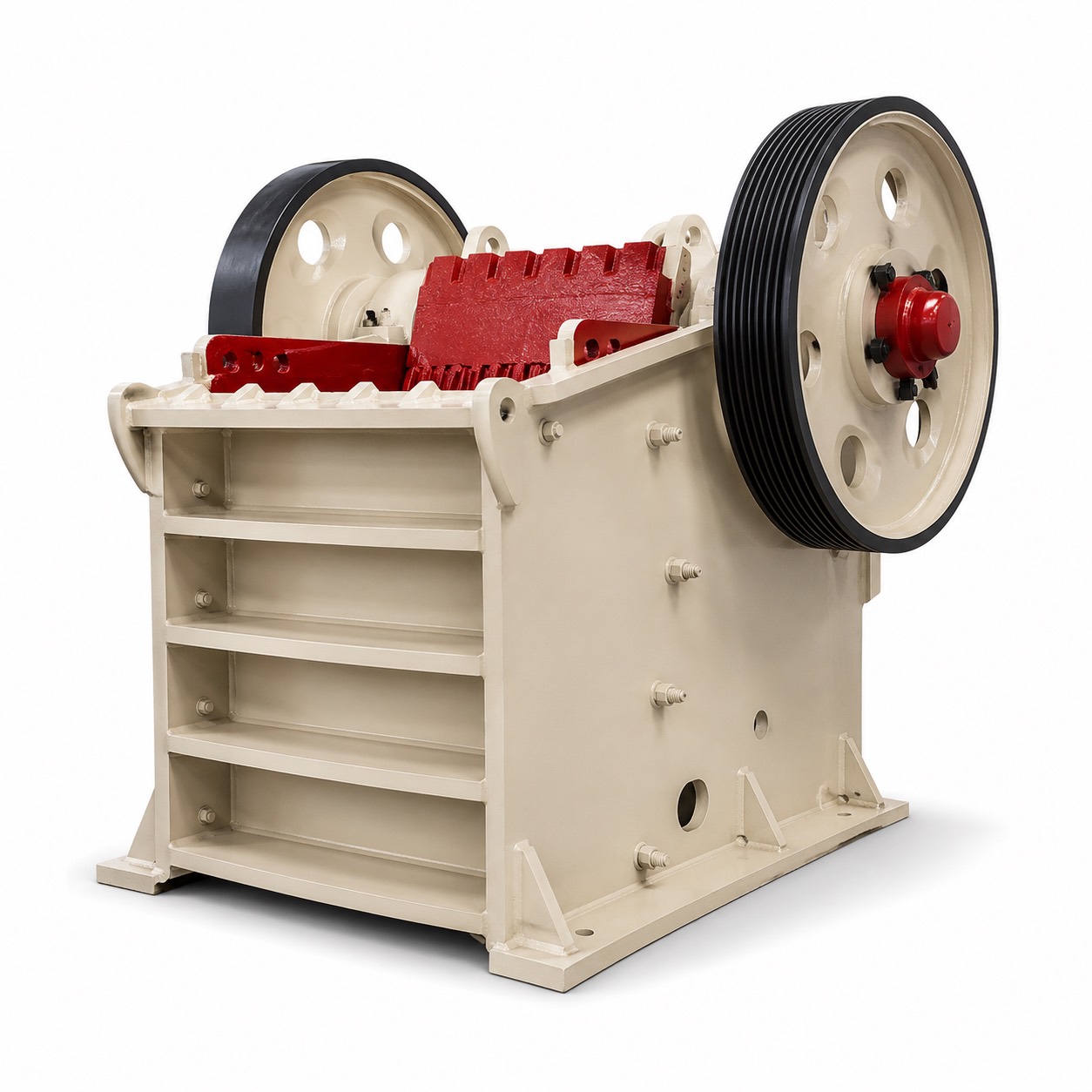 AI concept illustration of a jaw crusher