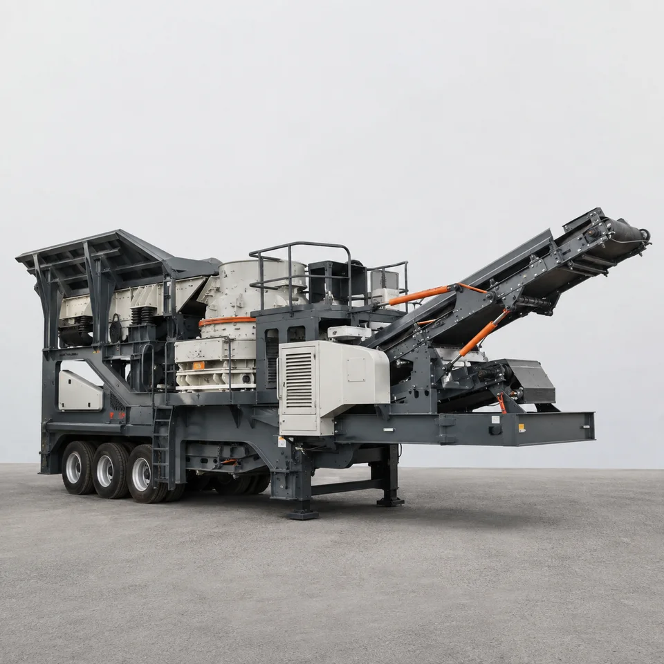 Mobile crushing plant equipment illustration
