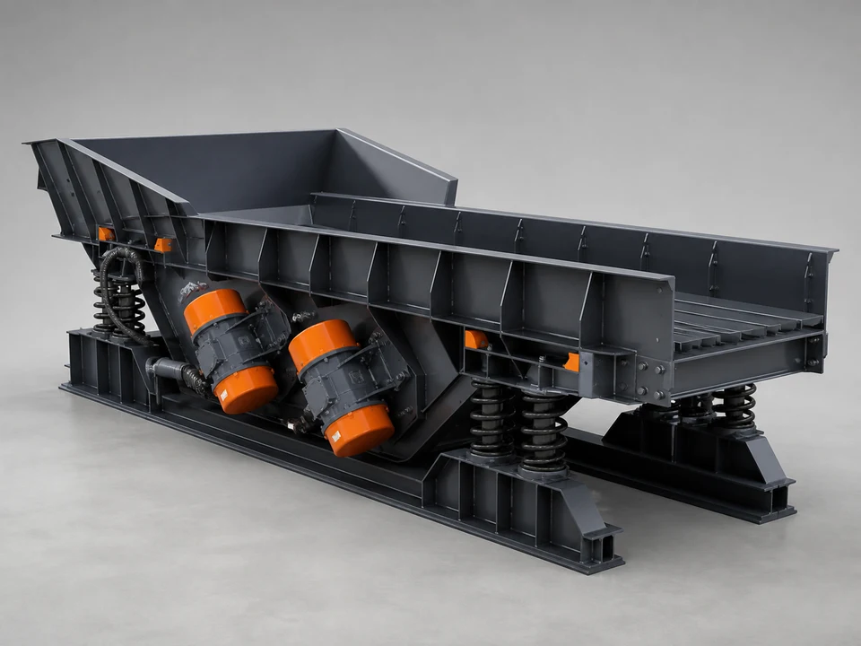 Vibrating feeder equipment illustration
