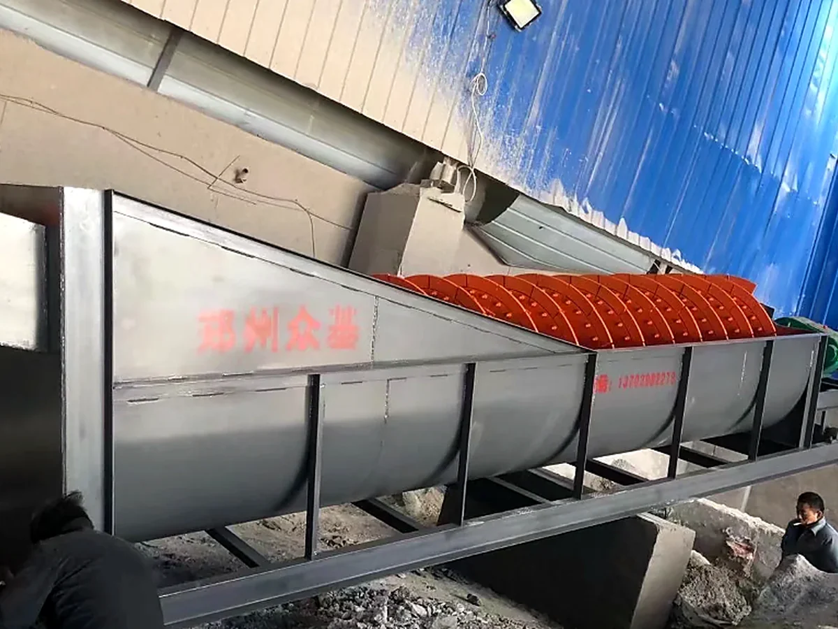 Zhongji spiral classifier installed at a mineral processing site