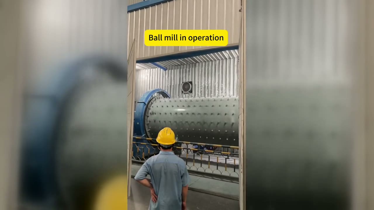 Real video still showing a ball mill at the Xinfa Group Xinjiang site